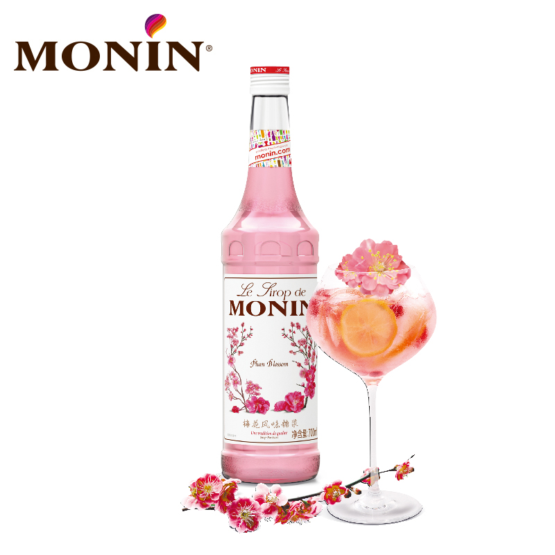 莫林梅花玻璃瓶装700ml果汁饮料