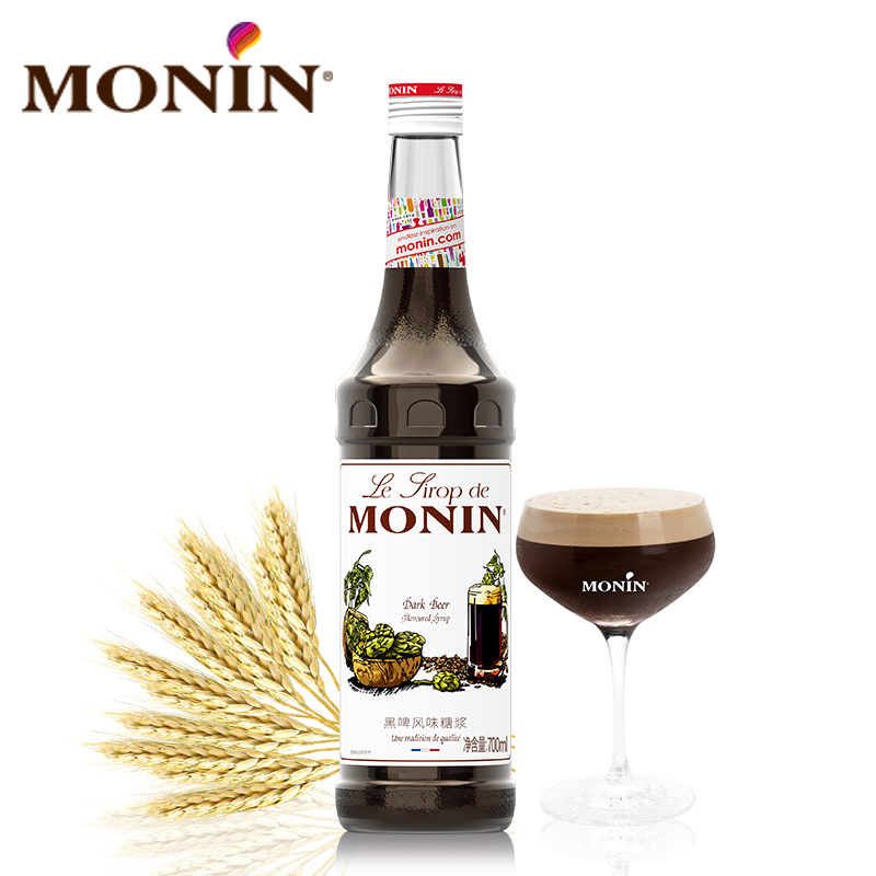 莫林MONIN黑啤风味糖浆玻璃瓶装7