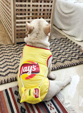 宠物狗狗背心无袖 法国斗牛犬夏薄款服饰 中小型犬八巴哥潮牌衣服