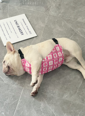 法斗肚兜柯基犬防水宠物雨衣柴犬巴哥护肚公狗春夏衣服防脏护肚子