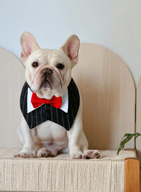 宠物高级狗狗派对西式狗狗生日派对婚礼领结三角围巾法斗礼服假领