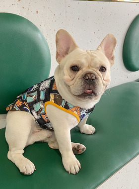 宠物狗狗背心 法国斗牛犬夏薄款服饰 中小型犬八巴哥英斗潮牌衣服