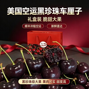 美国进口新鲜车厘子skeena黑珍珠车厘子3j4j5j脆甜樱桃礼盒装顺丰