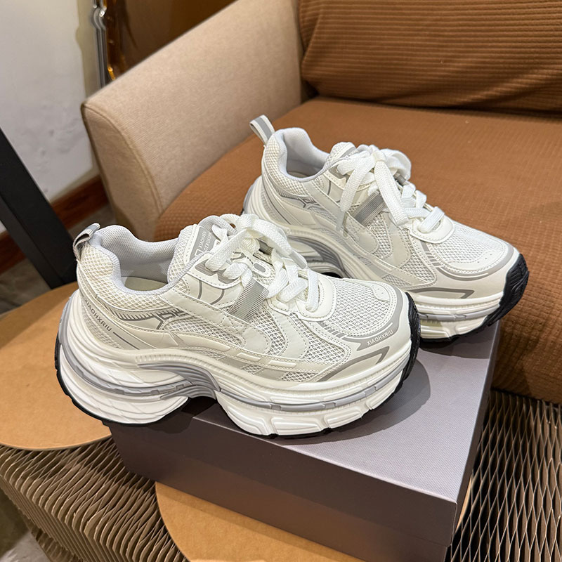 老爹鞋女亮闪透气小白鞋