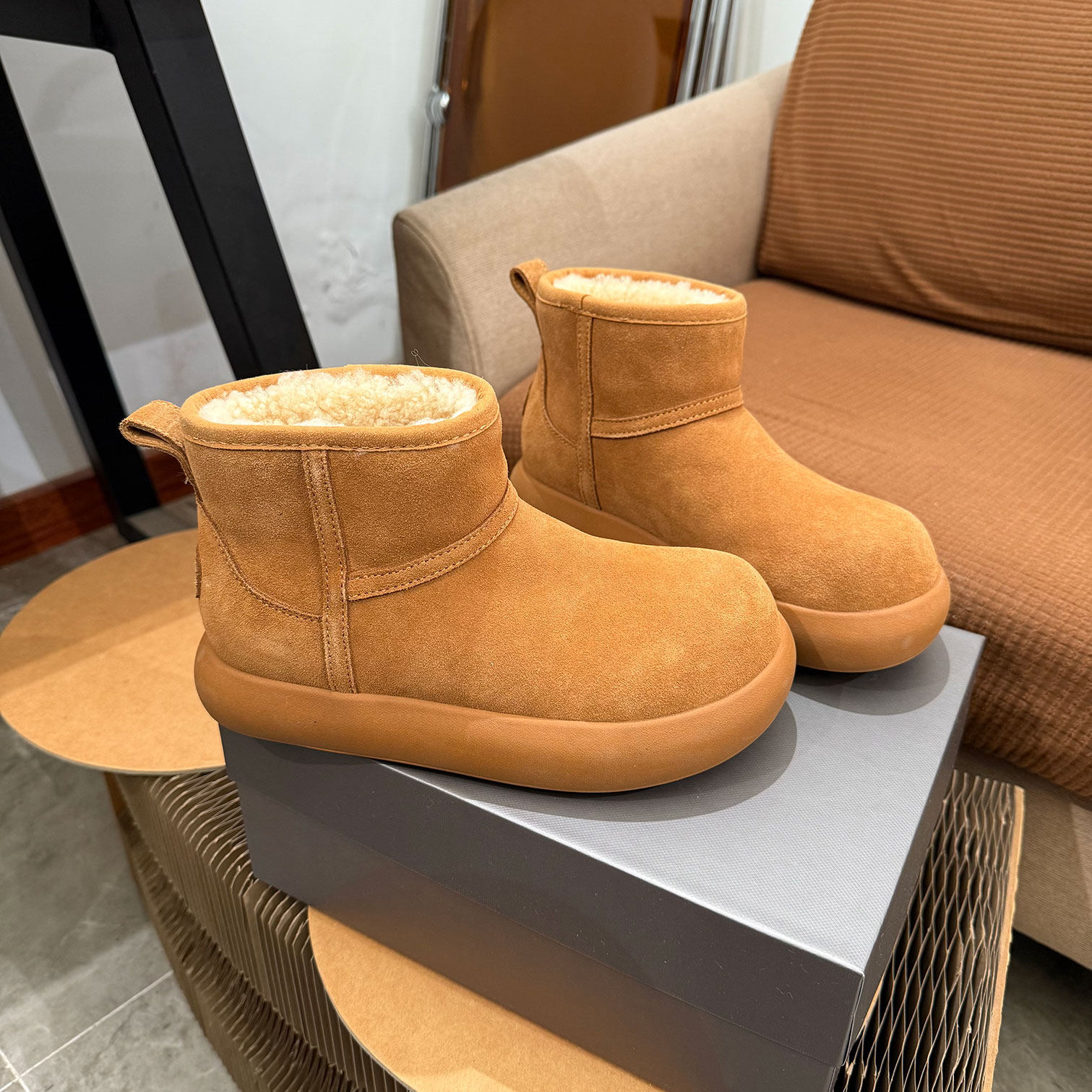 雪地靴女款2025新款冬季2355厚底加绒爆款巨好看保暖东北羊毛棉鞋,女鞋,时尚雪地靴,淘宝优惠券,粉丝福利购,淘宝优惠卷