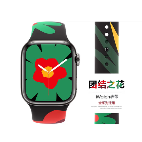 适用iwatch10团结之光硅胶表带S9