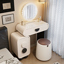 2025新款奶油风梳妆台现代卧室简约斗柜一体化妆桌小户型法式妆台