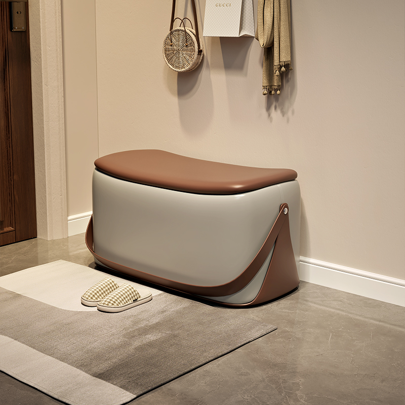 进门可坐穿鞋柜一体入户卧室床尾长条凳门口换鞋凳家用轻奢高级感