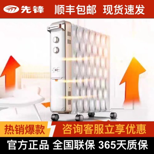 先锋取暖器CY55MM-15/DS1555家用电暖器14片热浪速热倾倒断电保护