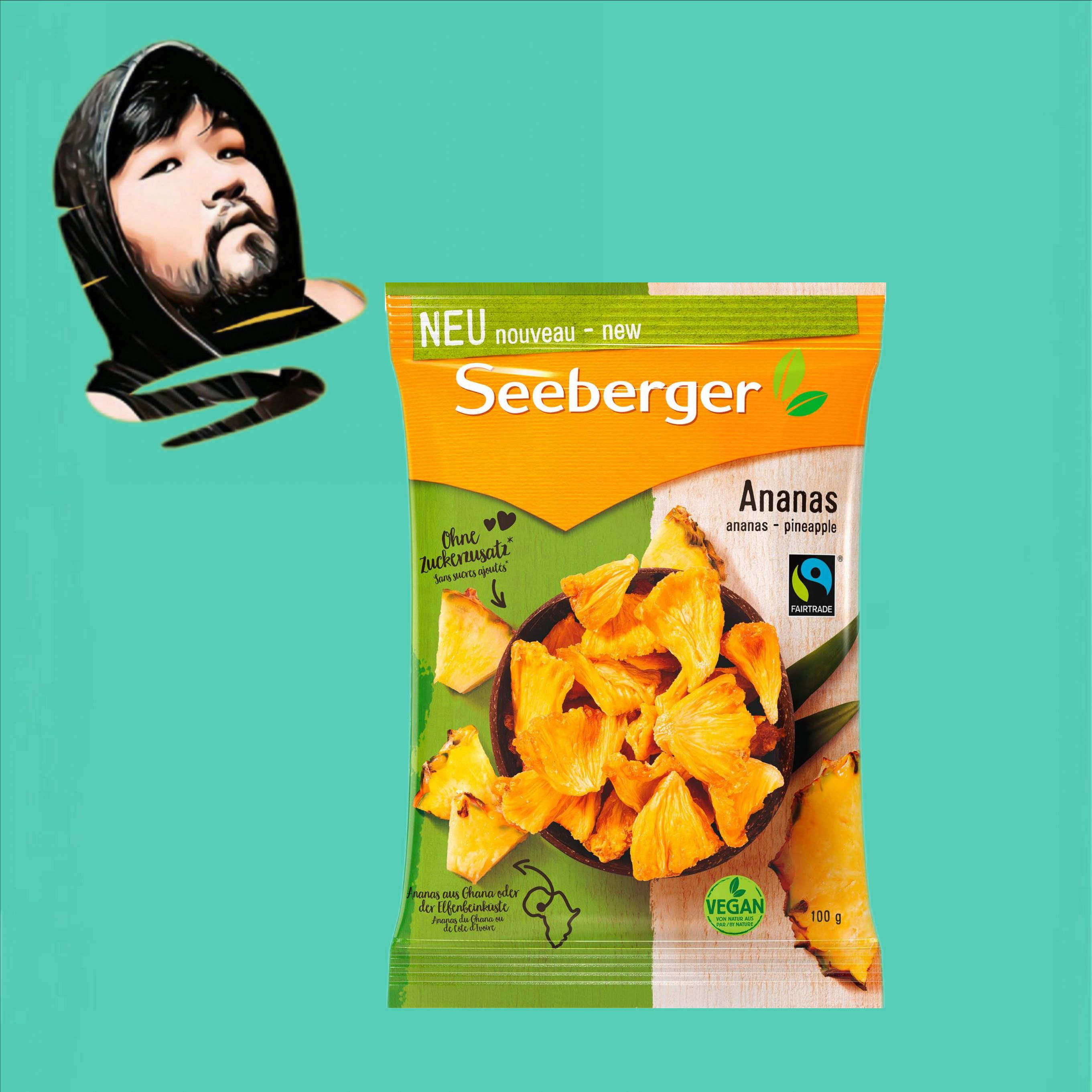 德国直邮【全场满300包邮】Seeberger菠萝片干100g
