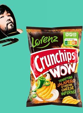 德国直邮【满300包邮】Lorenz西班牙辣椒芝士波浪薯片110g