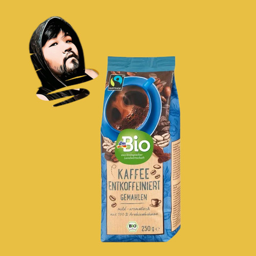 德国直邮【全场满300包邮】dm bio有机无咖啡因研磨咖啡粉250g