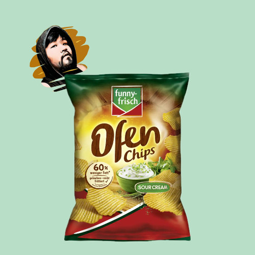 德国直邮【全场满300包邮】funny-frisch酸奶油传统烘烤薯片125g
