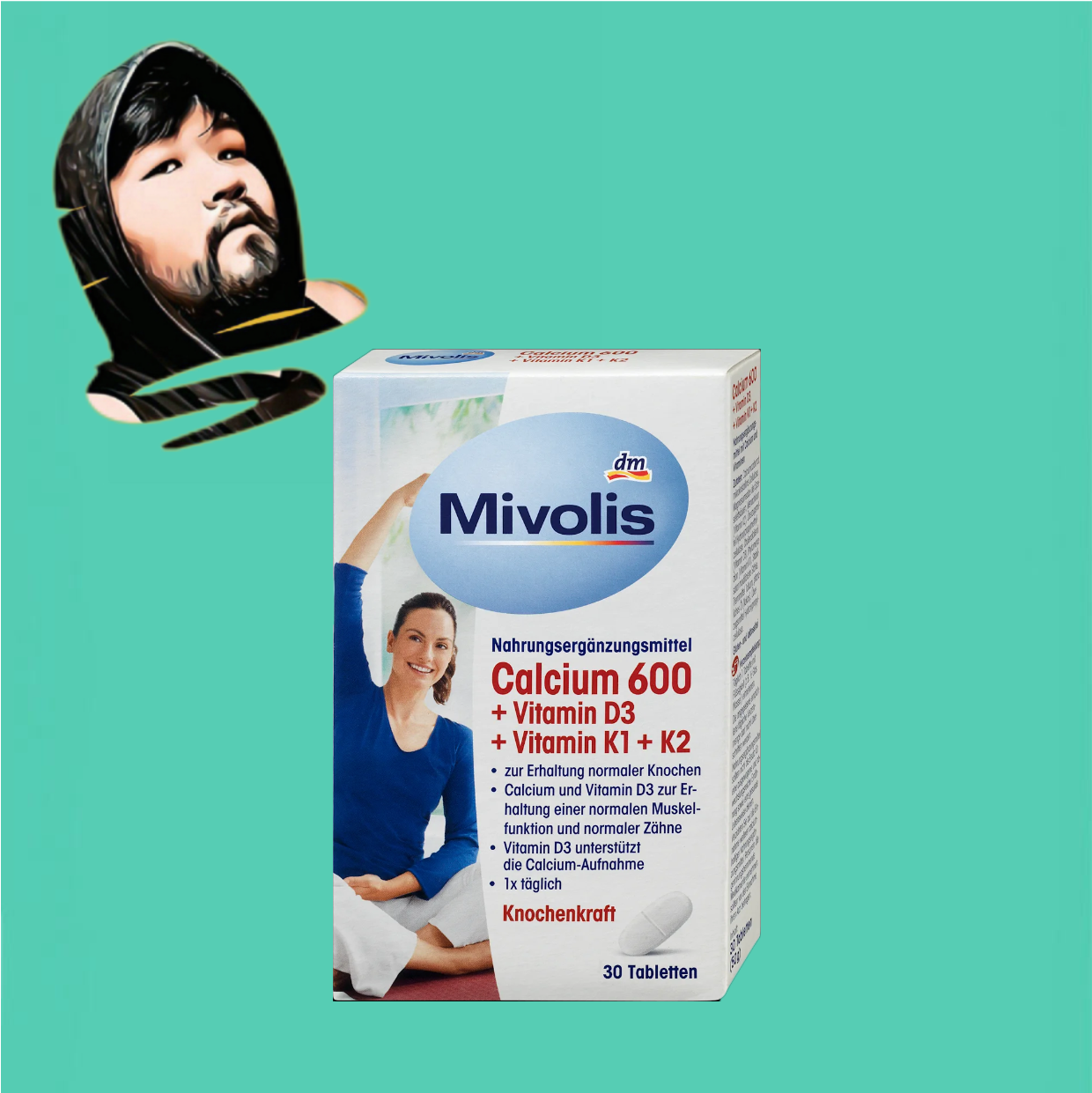德国直邮【全场满300包邮】mivolis钙维生素d3 k1 k2复合维生素片