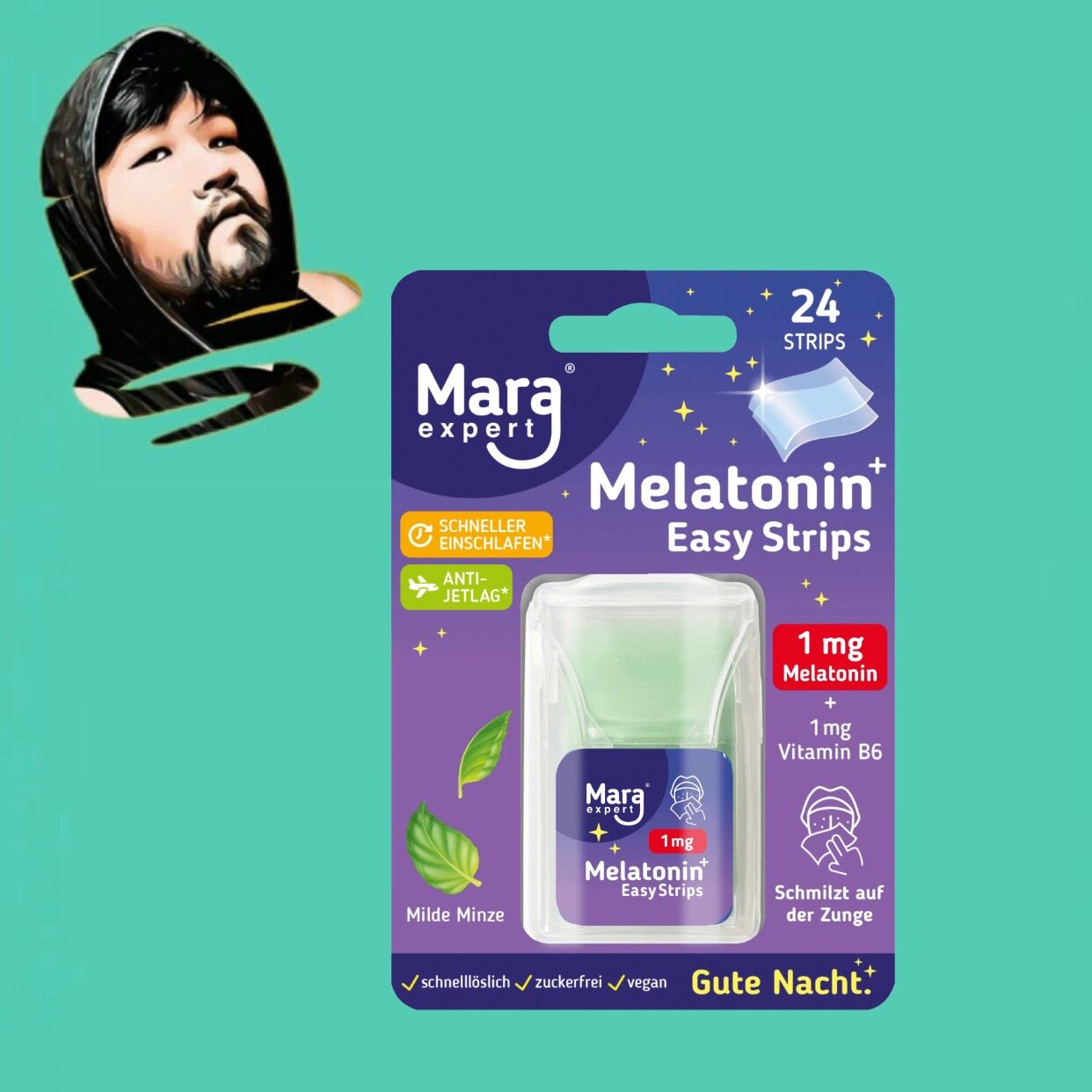 德国直邮【全场满300包邮】Mara褪黑素B12含片24片