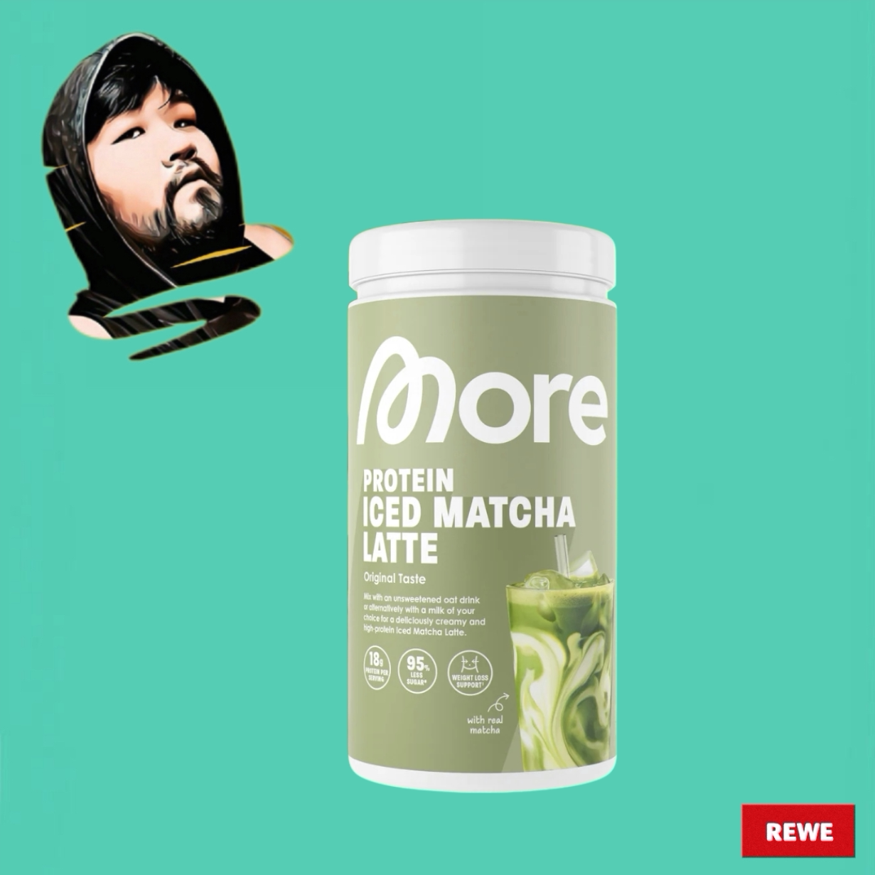 德国直邮【全场满300包邮】More抹茶拿铁蛋白粉500g