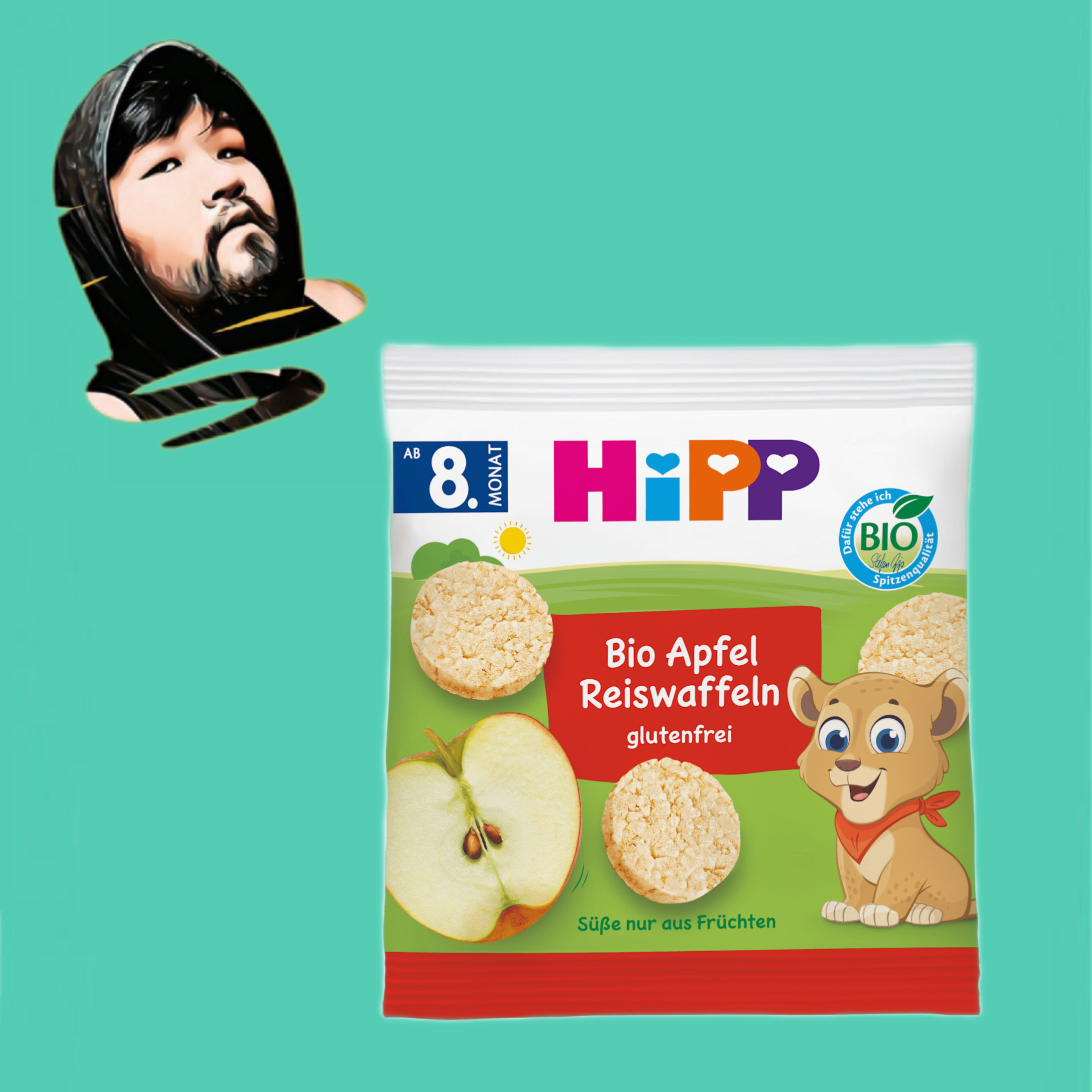 德国直邮【全场满300包邮】hipp喜宝8个月+有机苹果磨牙米饼30g