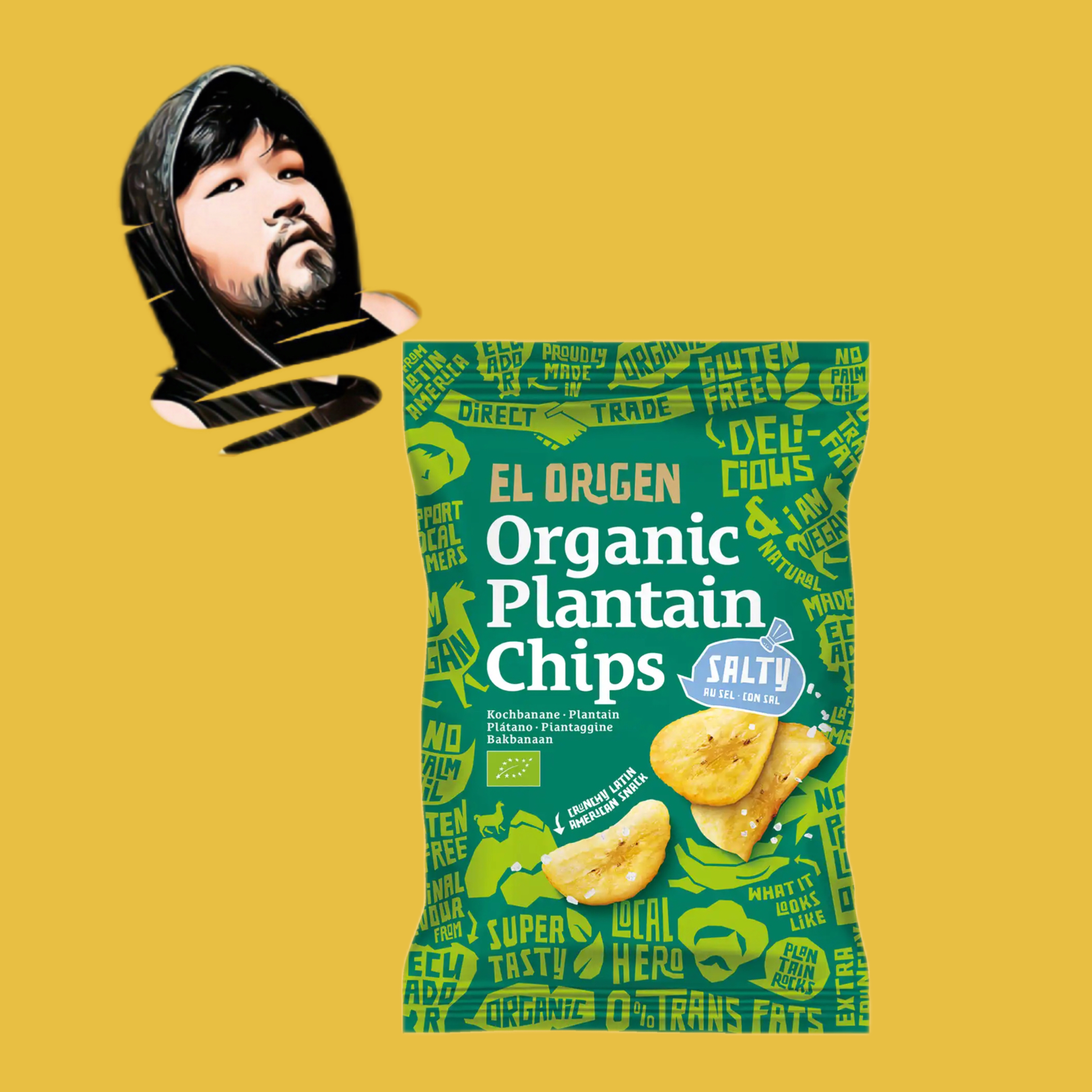 德国直邮【全场满300包邮】El Origen香蕉片海盐味80g