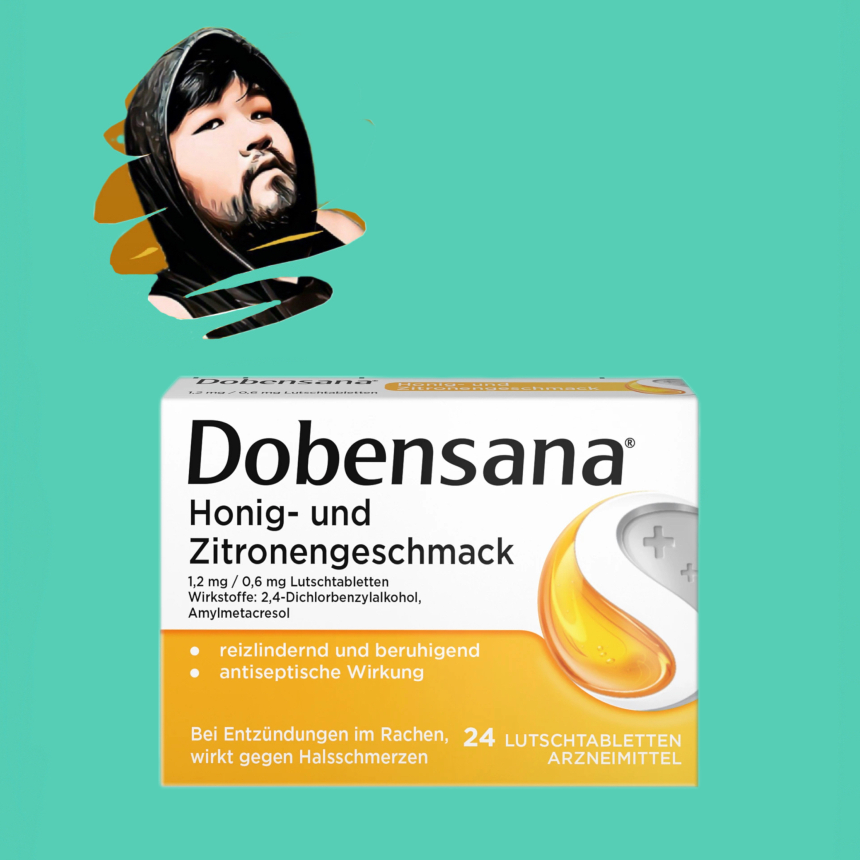 德国直邮【全场满300包邮】Dobensana蜂蜜柠檬含片24片