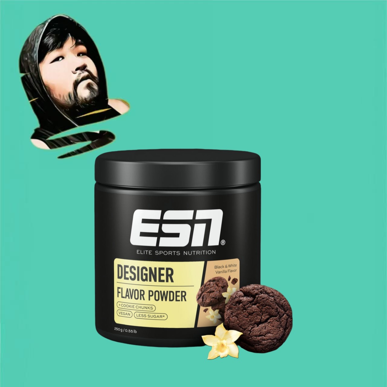 德国直邮【全场满300包邮】ESN黑白香草设计师风味粉250g