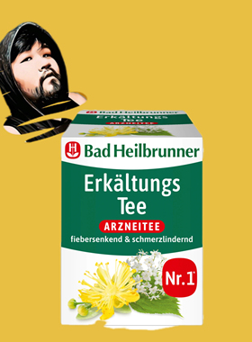 德国直邮全场300包邮Bad Heilbrunner甘草根接骨木花茶16g（8袋）