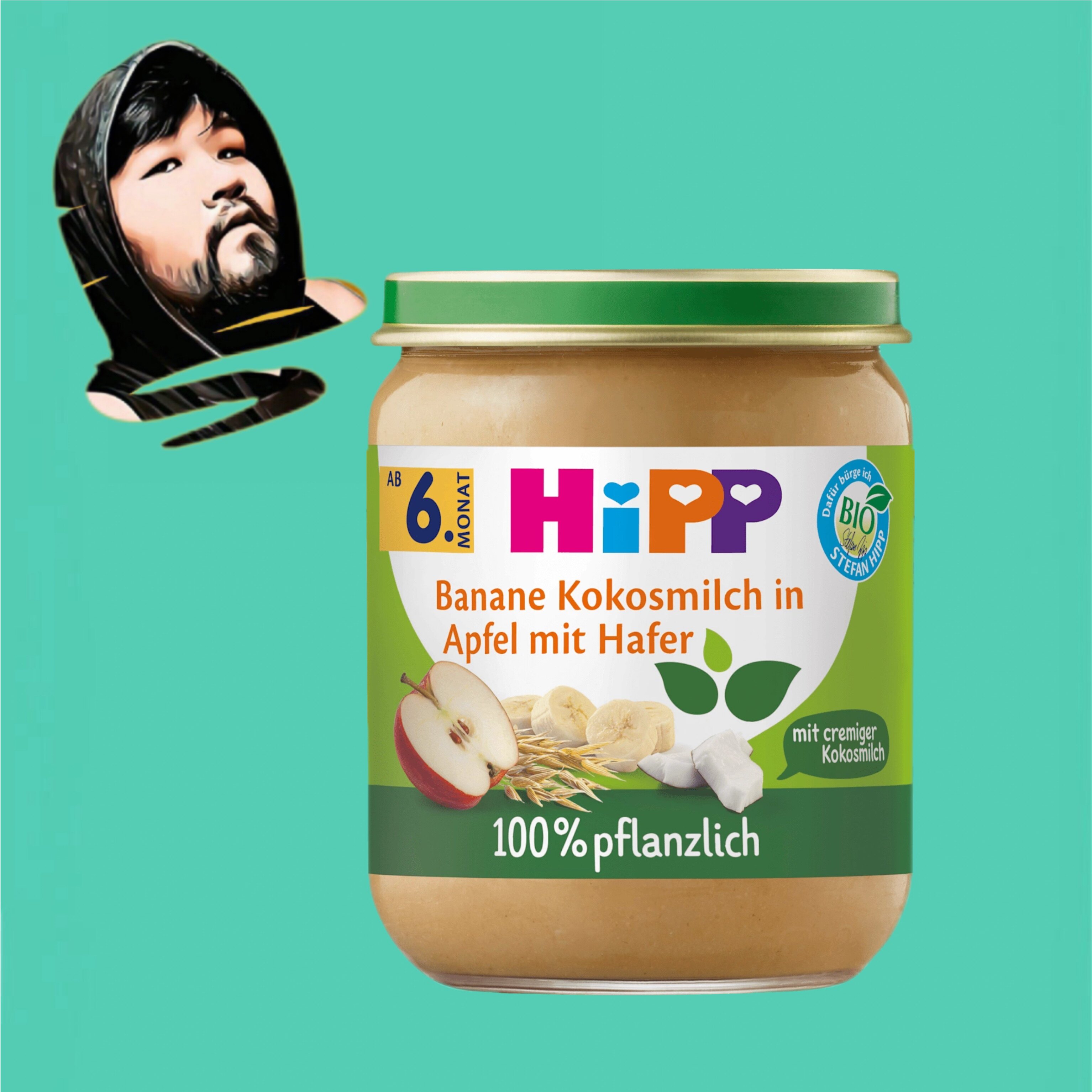 德国直邮【全场满300包邮】Hipp有机6个月+有机香蕉椰奶泥160g
