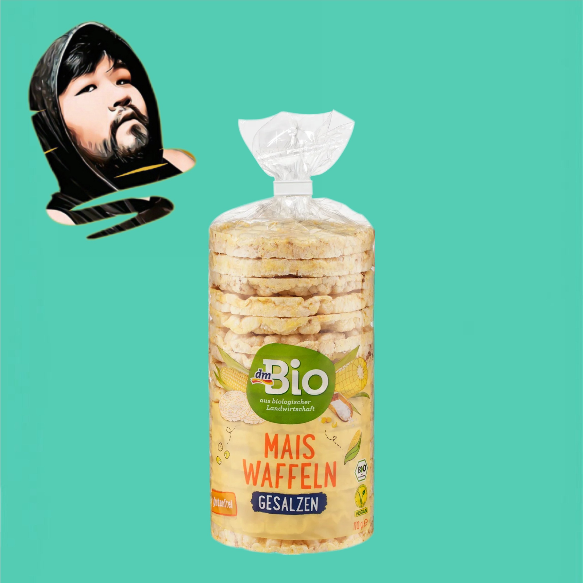 德国直邮【全场满300包邮】dm bio有机无麸质杂粮玉米味米饼110g