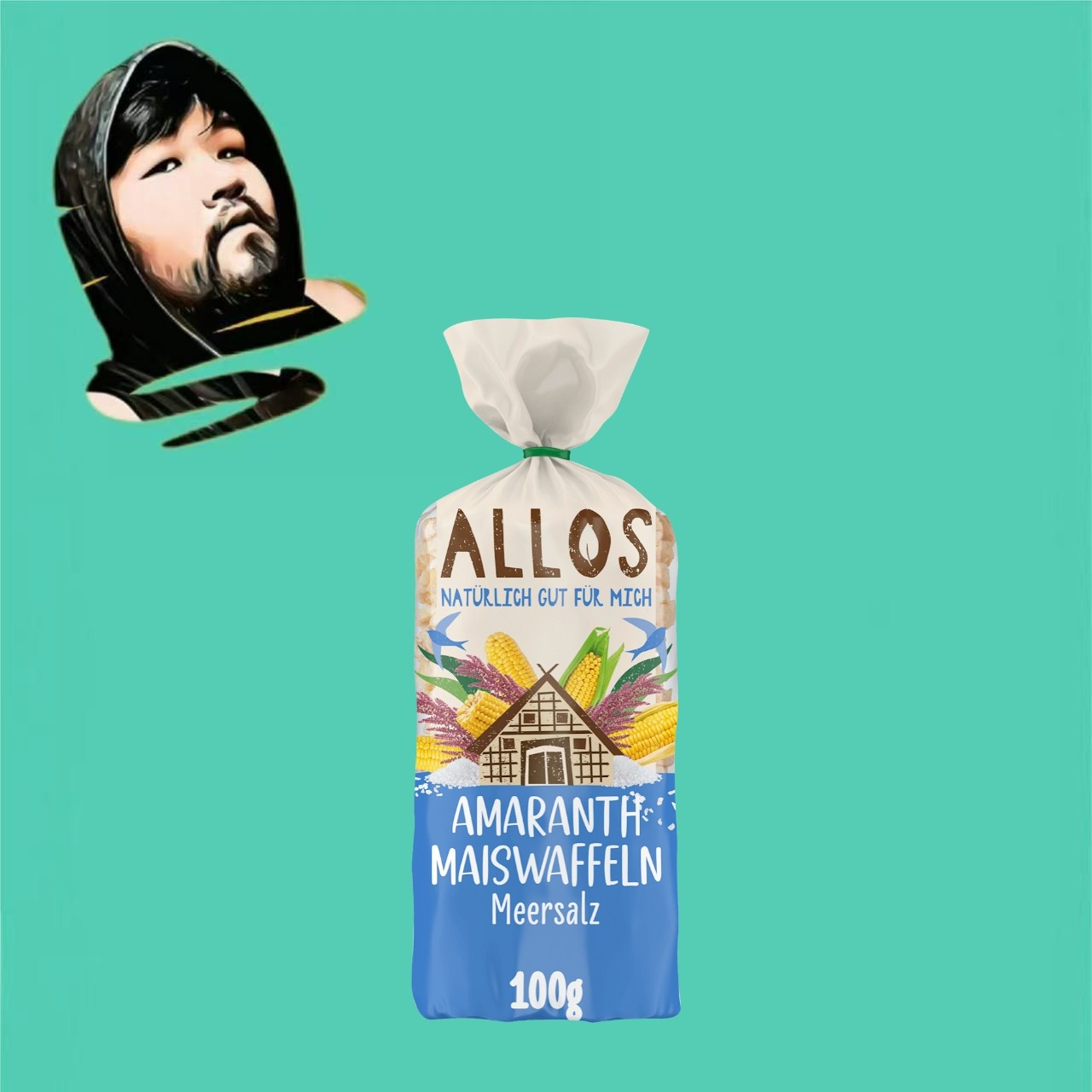 德国直邮【全场满300包邮】Allos有机海盐玉米饼100g