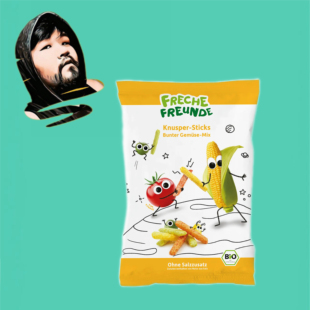 德国直邮满300包邮freche freunde1岁+有机三色蔬菜脆脆棒30g