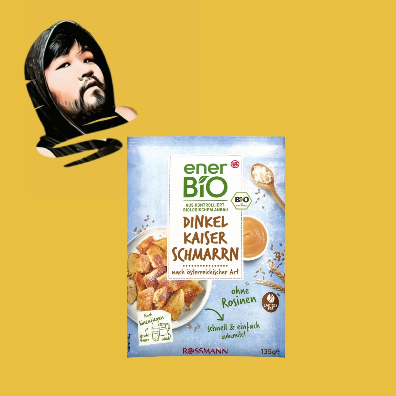 德国直邮【满300包邮】ener bio有机斯佩尔特凯撒煎饼预拌粉135g