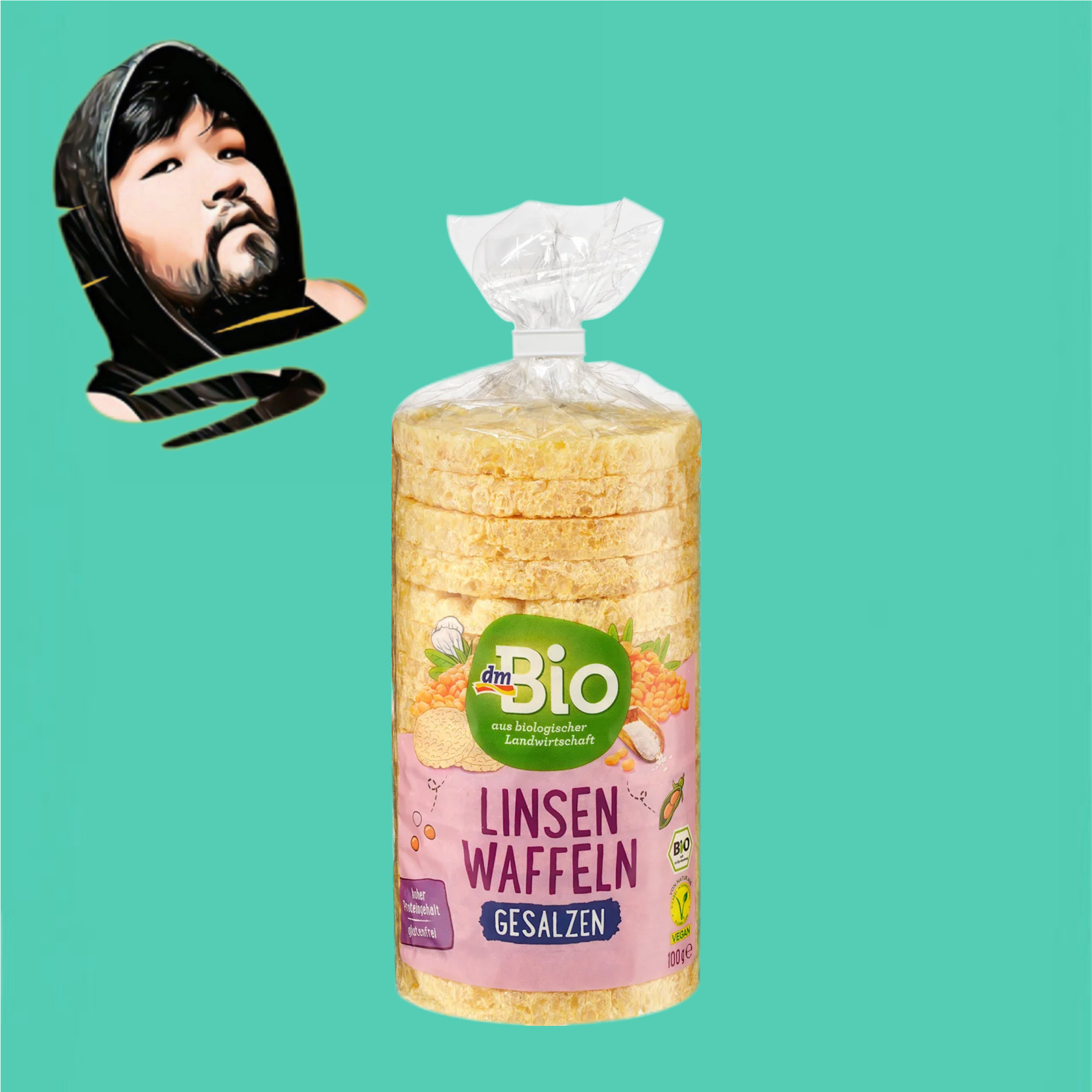 德国直邮【全场满300包邮】dm bio有机无麸质杂粮扁豆米饼100g