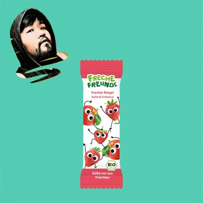 德国直邮【满300包邮】Freche Freunde3岁+有机苹果草莓水果棒
