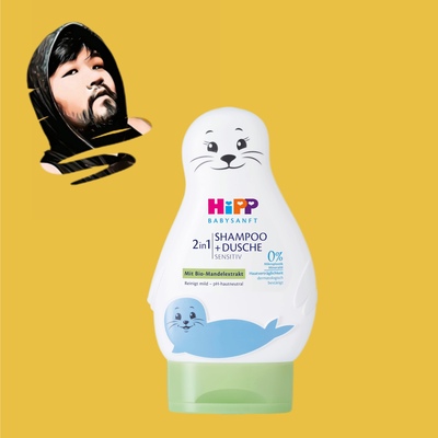 德国直邮【满300包邮】HiPP宝宝敏感肌二合一洗发水沐浴露200ml