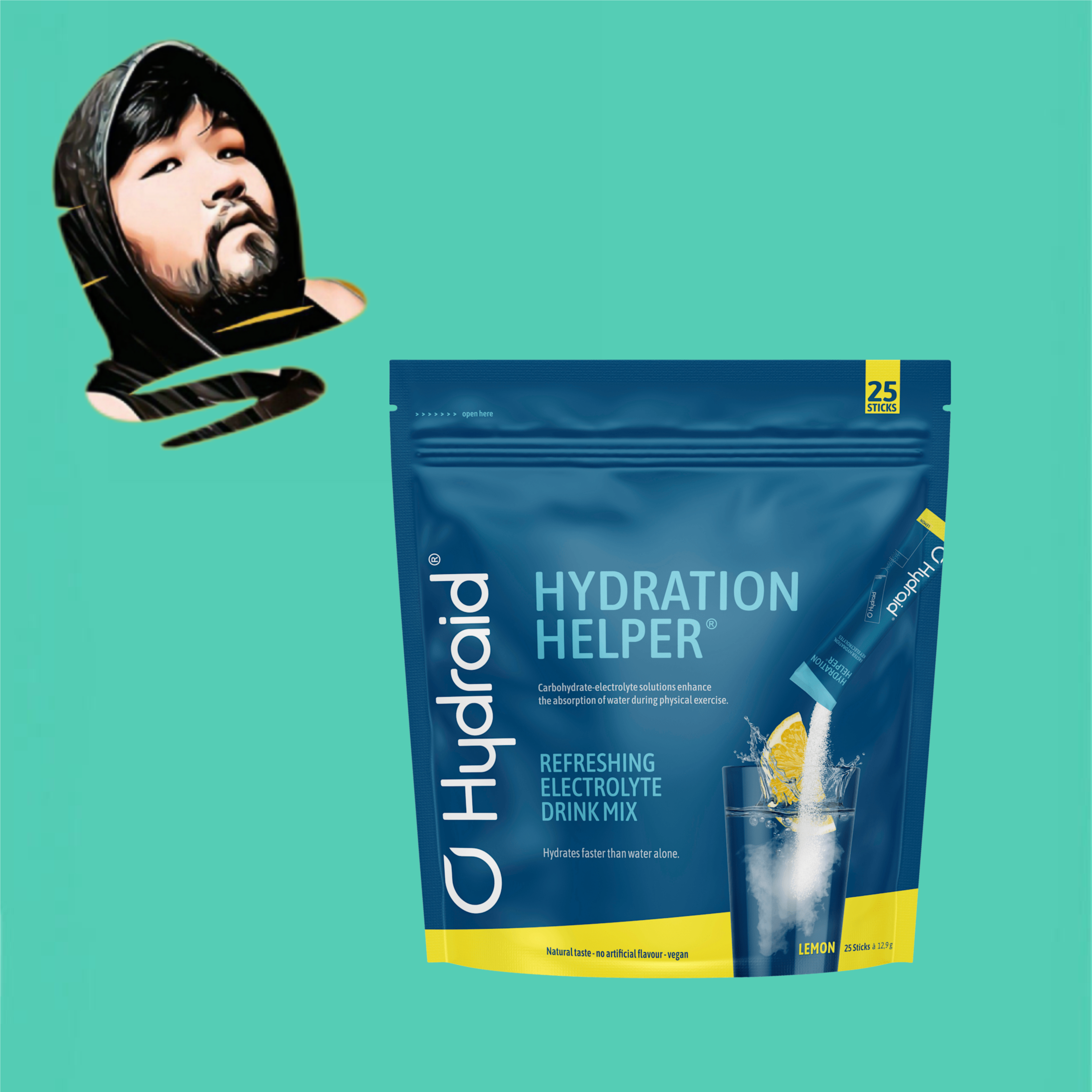 德国代购【满300包邮】Hydraid柠檬/莓果电解质直饮条合集25条装