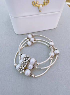 淡水珍珠手链 纯银手链 兴亚福珠宝 手工编织