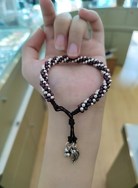 纯银复古做旧小众设计感高级轻奢气质百搭手链