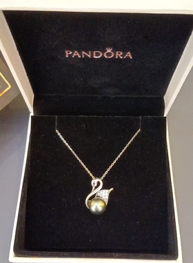 纯银海水大溪地珍珠项链女款复古链小众时尚设计感