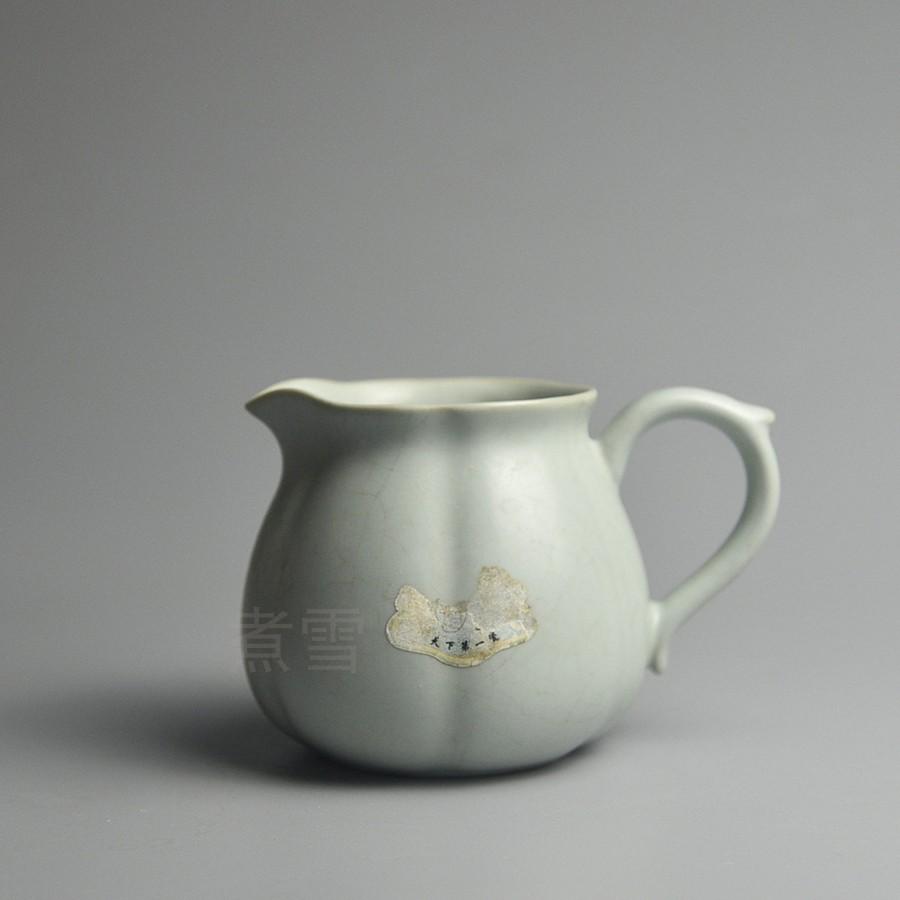 汝窑月白釉公道杯早期孤品