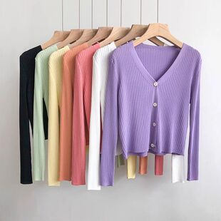 防晒衣薄款 宽松长袖 搭配吊带裙小披肩外套夏 女高腰短款 冰丝小开衫