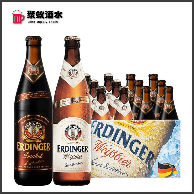 艾丁格啤酒 德国原装进口爱尔丁格500ml瓶装 精酿原浆 白啤 黑啤