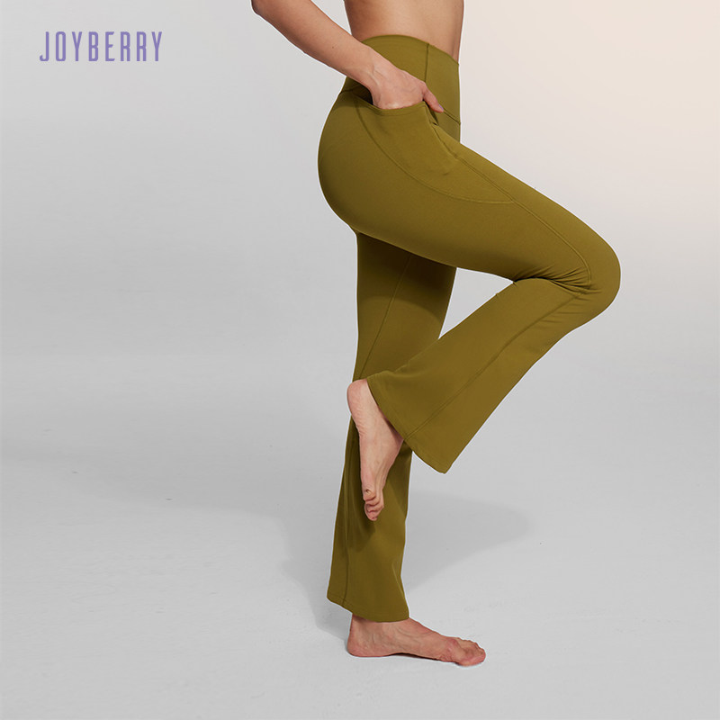 New | 悦感口袋款喇叭裤 休闲外穿 修身高腰瑜伽裤 新款 Joyberry
