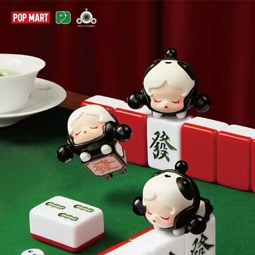 一颗包邮泡泡玛特POPBEAN上海限定SKULLPANDA冥想者流浪者萌粒
