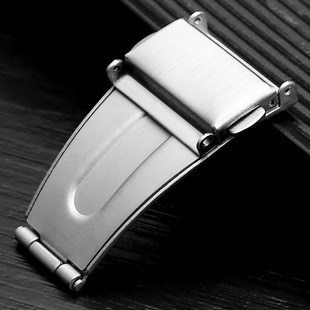 罗西尼天王老式通用金属扣手表折叠扣按扣表带开关锁扣表链针扣