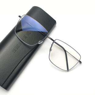 林德5508纯钛6g男款大框适合大脸时尚商务方框超轻眼镜框架无螺丝