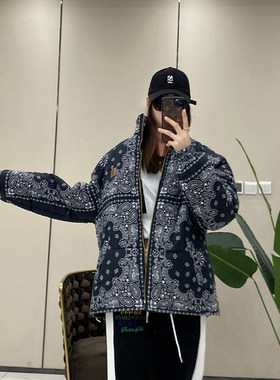 欧洲站冬季新款棉服外套女腰果花