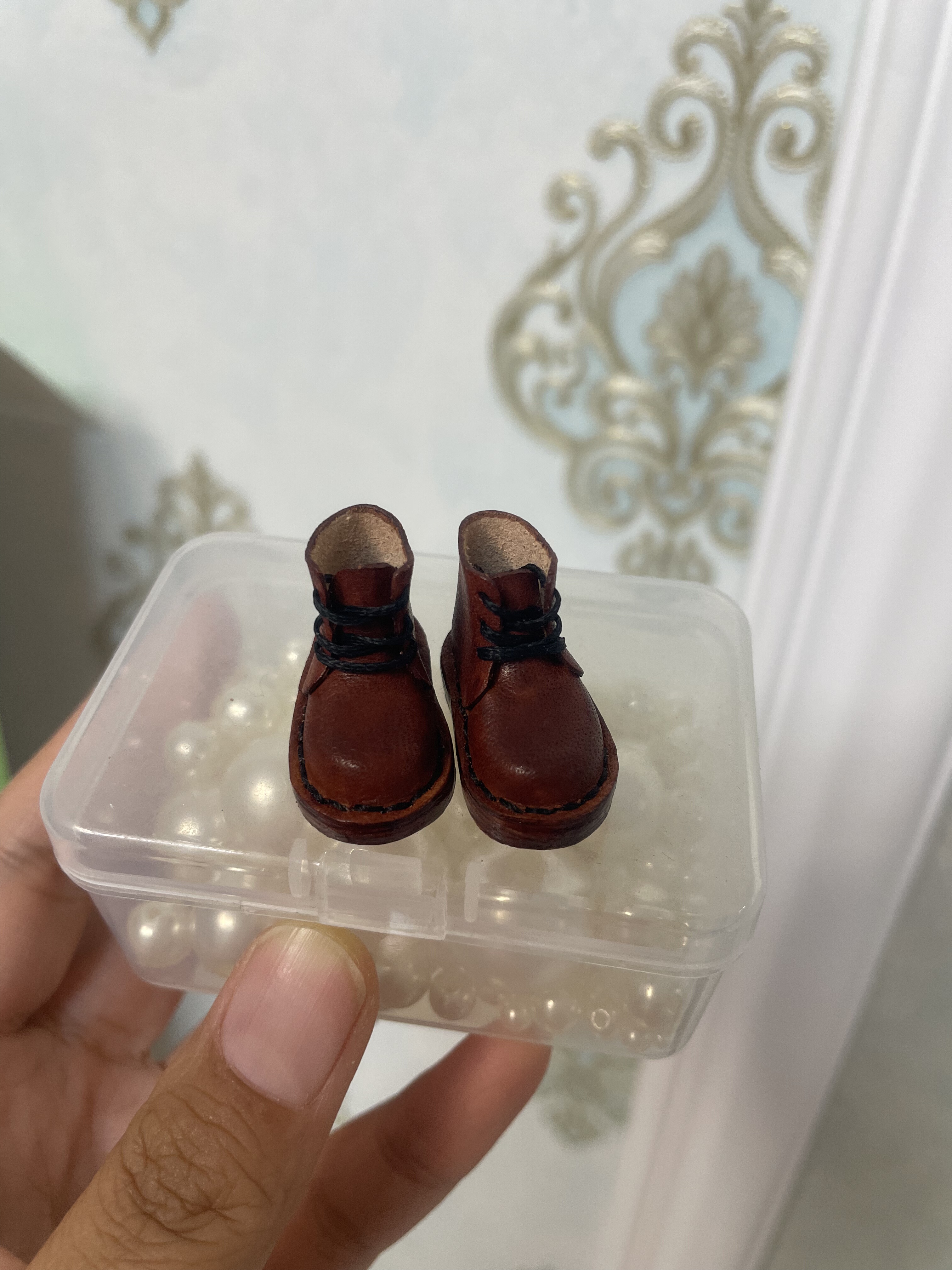 blythe小圆头做旧短靴 小布ob24皮鞋小靴子低帮复古短靴