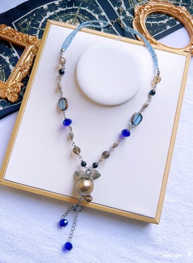 大银箔琉璃大流苏吊坠小米珠多层项链古风◆vintage复古配饰H1116