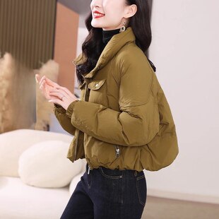 高级感棉服女冬季2025新款设计感时尚小个子立领保暖面包服外套女