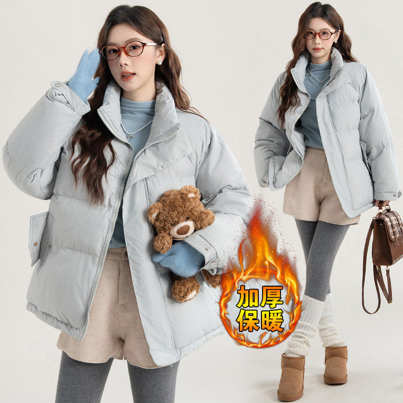 棉服时尚气质立领棉服女款2025新款冬季宽松小个子面包服休闲外套,女装/女士精品,棉衣/棉服,淘宝优惠券,粉丝福利购,淘宝优惠卷