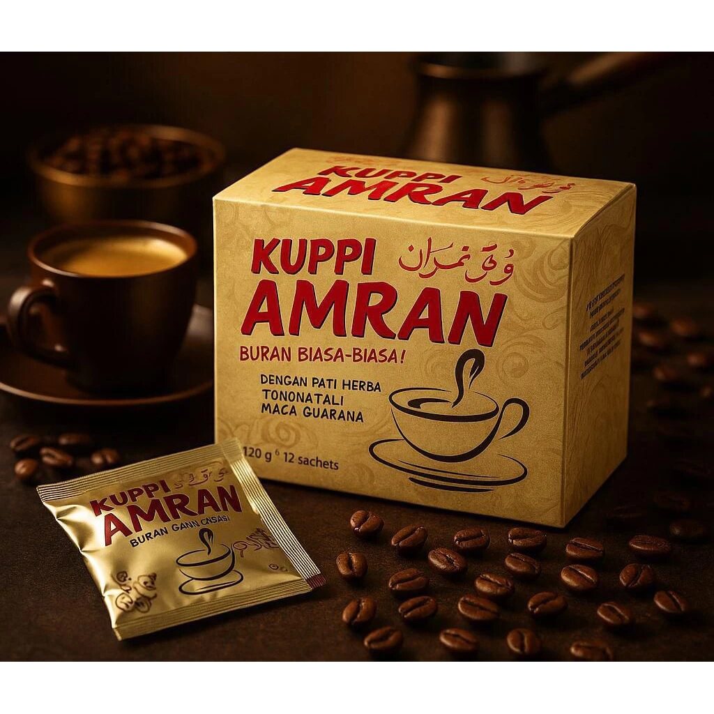 马来西亚正品代购 咖啡 Kuppi Amran 男人能量咖啡